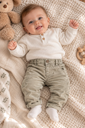 Pantalon beige Orchestra bébé – 3 mois