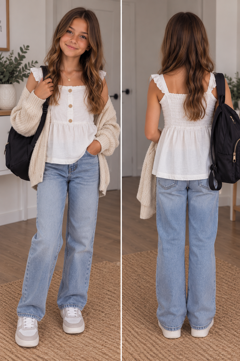 Blouse blanche Kiabi fille – 12 ans / 146-152 cm