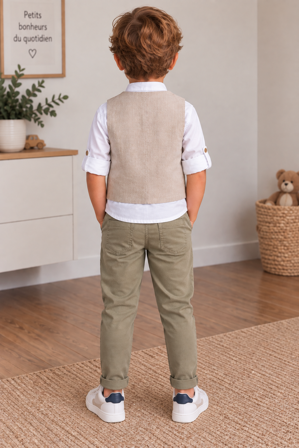Gilet sans manches beige Kidkanai – 4 ans / 104 cm